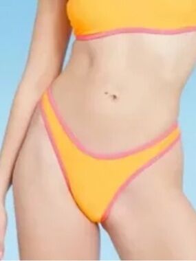 NWT wild fable colorblock bikini bottoms in orange/pink